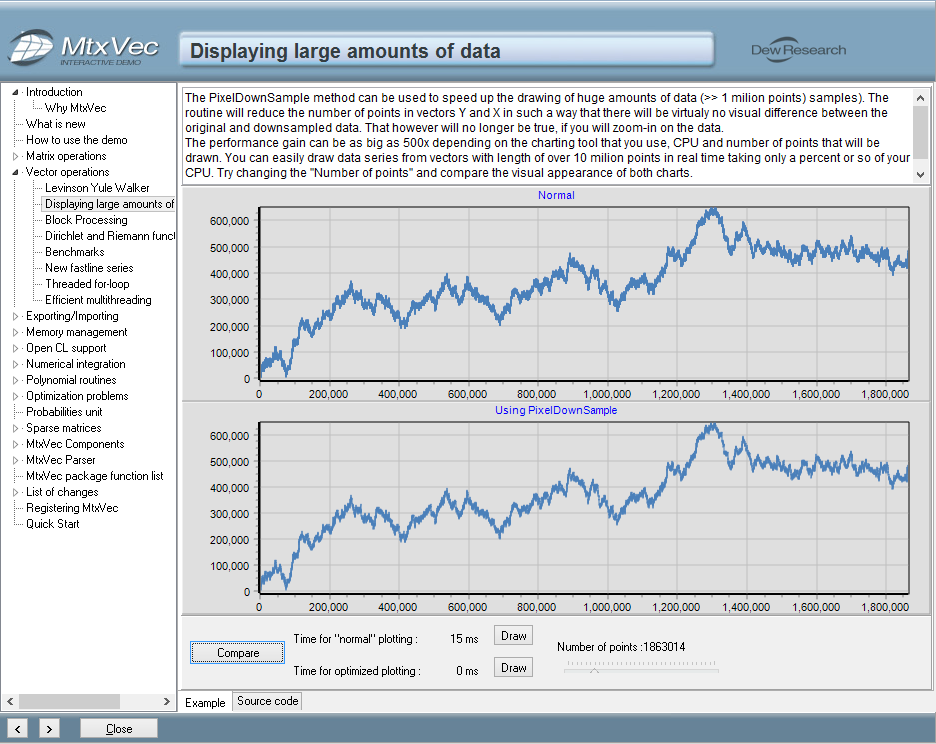 Displaying large amounts of data